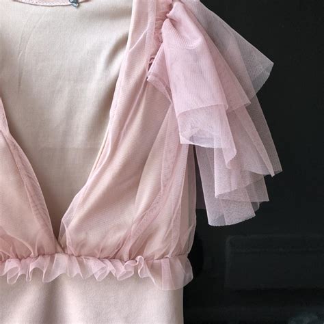 Beautiful Nude Pink Netted Bodysuit With Depop
