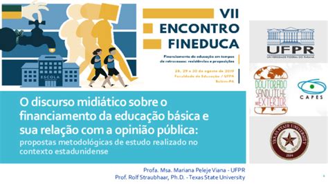 Ppt O Discurso Midiático Sobre O Financiamento Da Educação E Sua