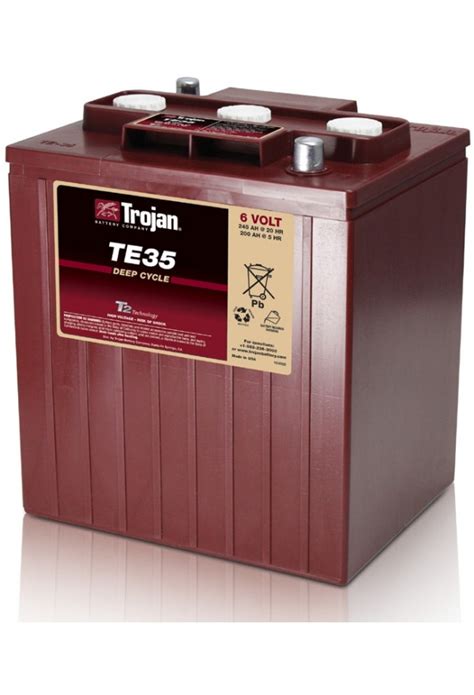 Traktionsblock Batterie Trojan Te35 6v 245ah C20 244x190x276mm Trojan Maurer