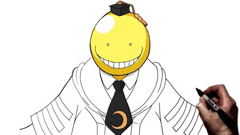 How To Draw Koro Sensei Step By Step Assassination Classroom Youtube