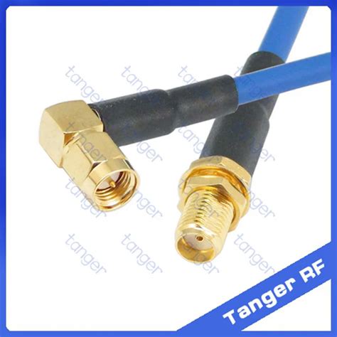 RF SMA Male Right Angle To SMA Female Connector With RG402 RG141 RG 402