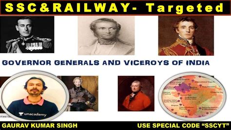 Governor Generals And Viceroys Of India Part Ssc Railway