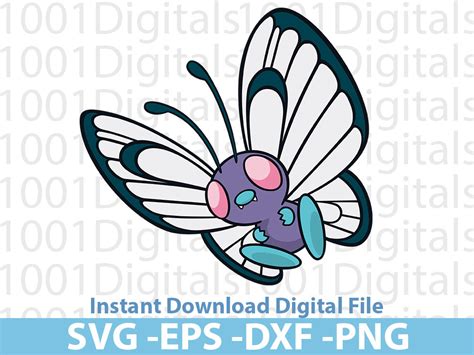 Butterfree Svg Pokemon Butterfree Svg Butterfree Clipart Png Cut