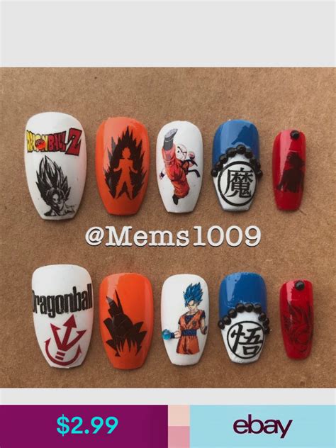 Dragon Ball Z Nail Art Water Decals Dragon Ball Z Nail Decals Anime