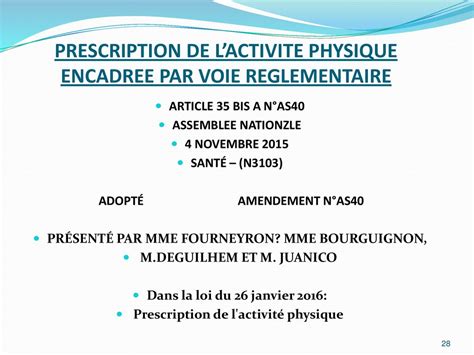 PRESCRIPTION DES ACTIVITES PHYSIQUES ET SPORTIVES ADAPTEES POUR LES