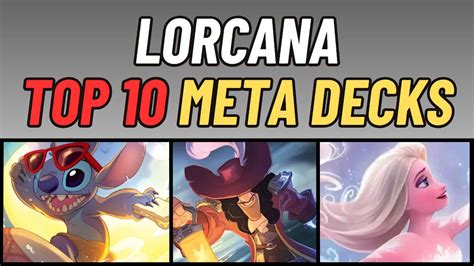 Lorcana Top Meta Decks Disney Lorcana Decklists Youtube