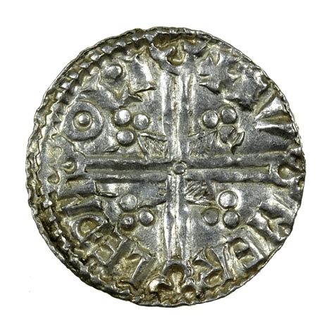 Aethelred Ii The Unready Ad Silver Penny Helmet Type Lincoln