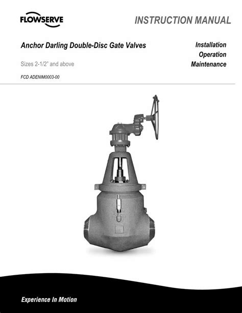 PDF Anchor Darling Double Disc Gate Valves Installationwater