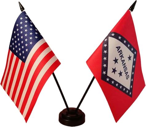 Amazon America Arkansas Twin Desk Flag Us Arkansas Table Flags