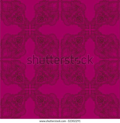 Seamless Indian Wallpaper Pattern Stock Illustration 32302291