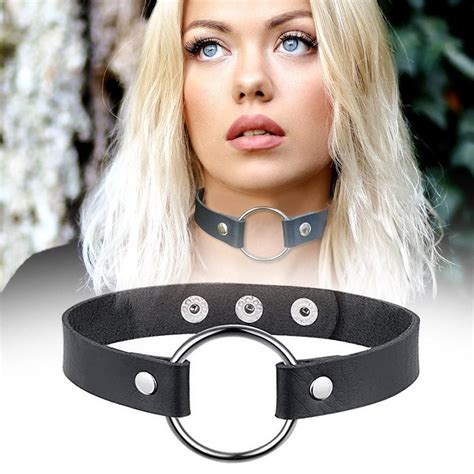 Pu Leather Ring Choker Necklace Women Girl Chocker Necklaces Punk New B9 Ebay