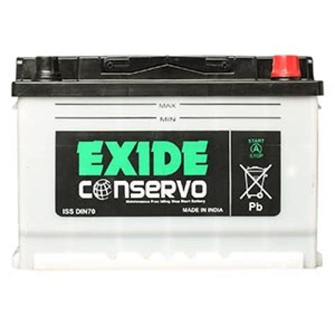 Exide Din70 70AH Battery Anytime Batteries