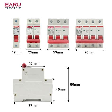 Dc 1000v 1p 2p 3p 4p Solar Mini Circuit Breaker Overload Protection Switch6a~63a 80a 100a 125a