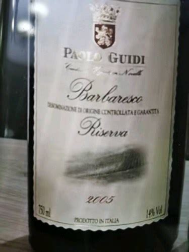 Paolo Guidi Barbaresco Riserva Vivino France