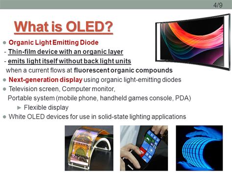 Oled Organic Light Emitting Diode Display Engineering Ppt