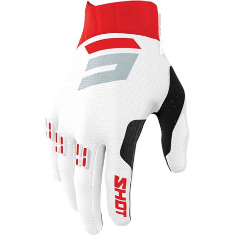 Gants Cross AIRFLOW SHOT Rouge Blanc MOTO AXXE FR Gants Cross