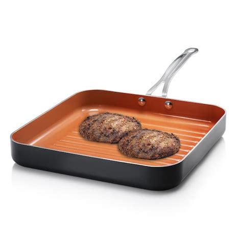 Gotham Steel 105 In Aluminum Ti Ceramic Non Stick Square Grill Pan