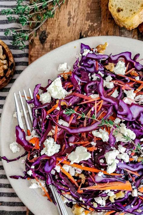 Rotkohlsalat Mit Feta M Hren