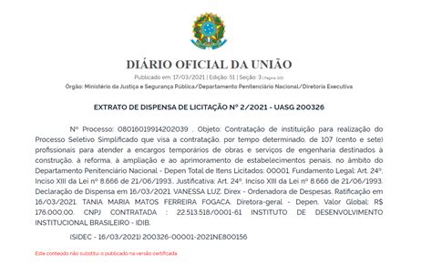 Concurso DEPEN Banca DEFINIDA 107 Vagas Veja