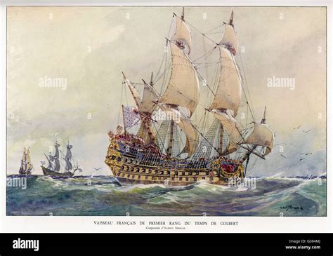 French 17th century Warship Stock Photo - Alamy