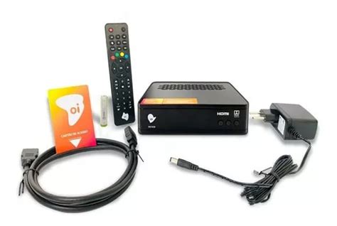 Receptor Oi Tv Livre Hd Etrs Habilita O Cabo E Antena Cor Cinza