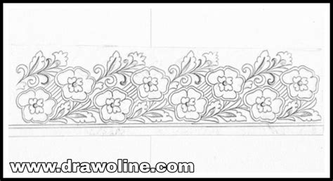 Embroidery Saree Border Design Drawing