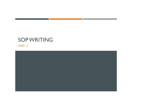 Pmnl Week 17 Sop Writing Introduction To The Pharmacy Administration