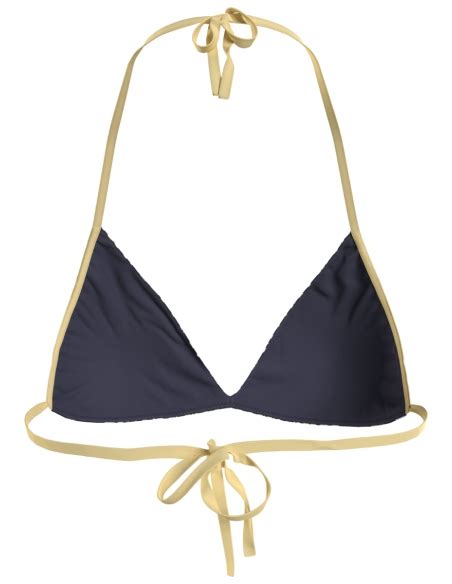 Haut De Bikini Triangle Tommy Jeans Bleu Pallas Cuir