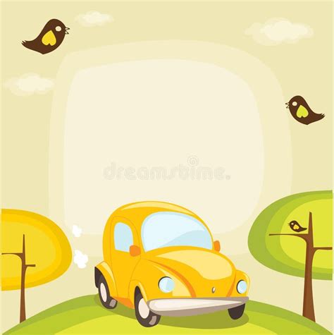 Cartoon Car Background With Place For Your Text Royalty Free Stock Photo - Image: 18541685