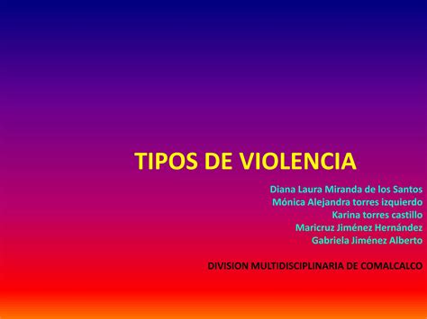 Tipos De Violencia Computo Ppt