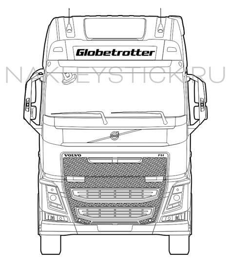 Наклейка "Globetrotter" на грузовик Volvo серии FH