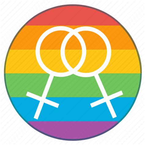 Double, female, girls, lgbt, pride flag, rainbow, woman icon - Download ...