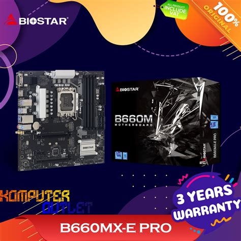 Jual Biostar B Mx E Pro Motherboard Intel B Lga Ddr Pcie