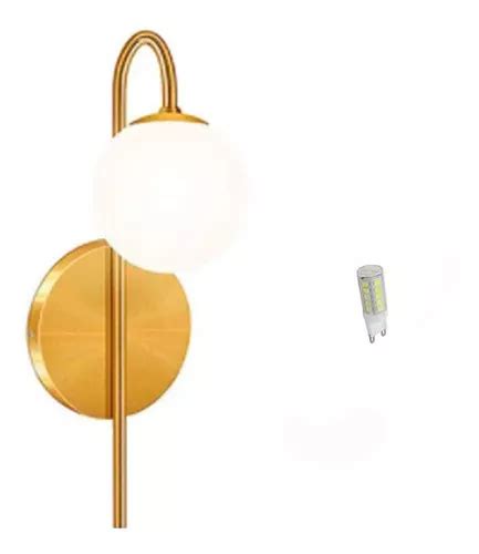 Lámpara led de pared Acende a Luz Arandela Dourada color dorado 110V