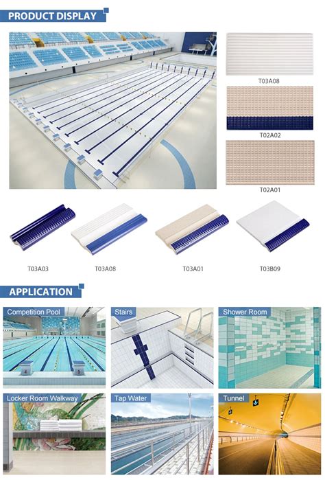 New Design Safety Edge Ceramic Glazed 244x119mm Finger Grip Pool Edge