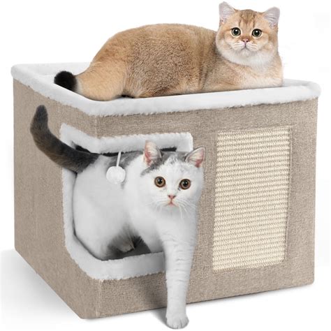 Hdj Indoor Pet Bed For Cats Covered Foldable Kennel Bed With