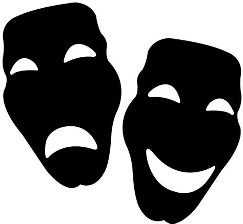 Theater Masks Silhouette | Free vector silhouettes