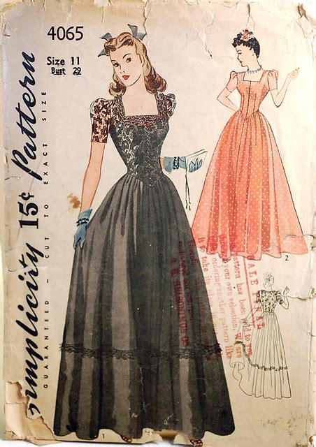 S Vintage Sewing Pattern Formal Dress Wondertrading Flickr