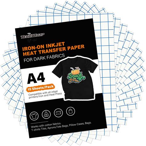 Teckwrap Inkjet Printable Iron On Transfer Paper For T Shirts Printer