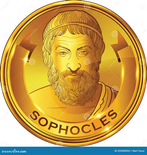 Sophocles Gold Style Portrait Vector Stock Vector Illustration Of