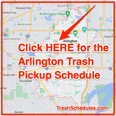 Arlington Trash Schedule Bulk Pickup Holidays Maps