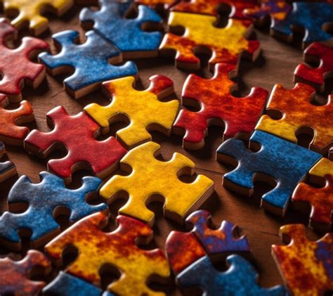 Premium Ai Image A Close Up Of A Puzzle Piece With Many Colors Of