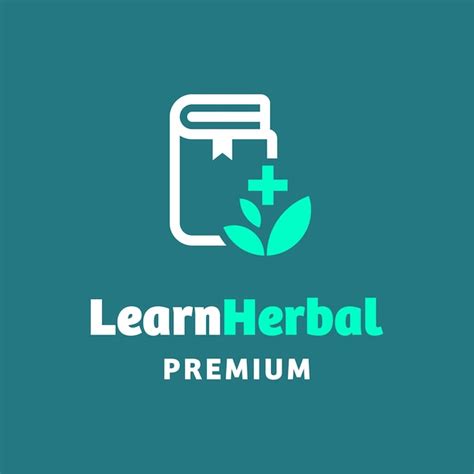 Apprendre Le Logo à Base De Plantes Vecteur Premium