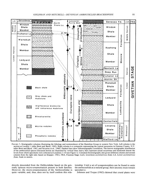 Stratigraphic Columns Illustrating The Lithology And Nomenclature Of