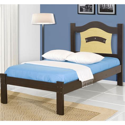 Cama De Solteiro Smart 080 090 Tabaco Maple Gelius Móveis