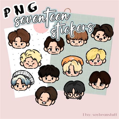 Seventeen Stickers Etsy