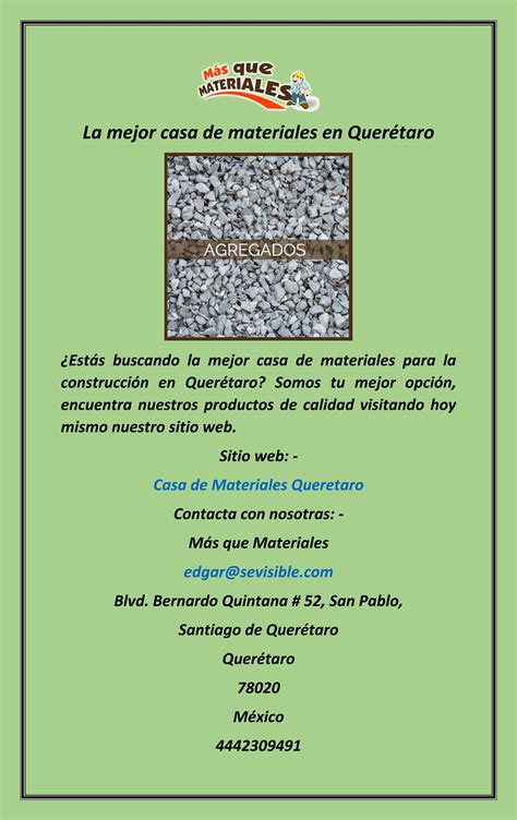 La Mejor Casa De Materiales En Quer Taro By Masquemateriales Issuu