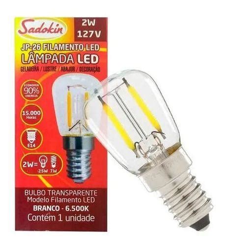 Lâmpada Filamento De Led Para Geladeira Lustre Abajur 2W 127V E14