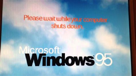 Windows 95 Shutting Down Youtube