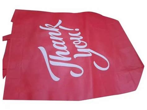 Red Printed Non Woven Loop Handle Carry Bag Capacity 8 Kg Size